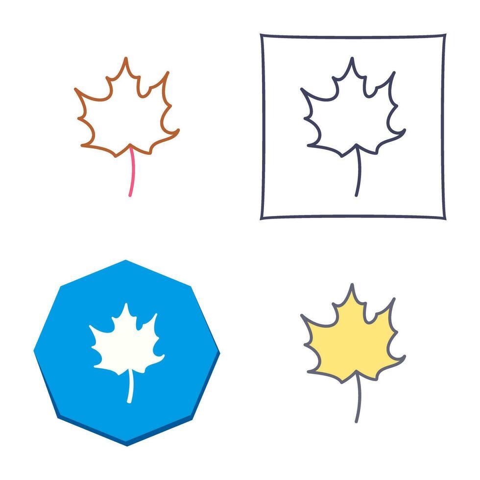 Autumn Leaf Vector Icon