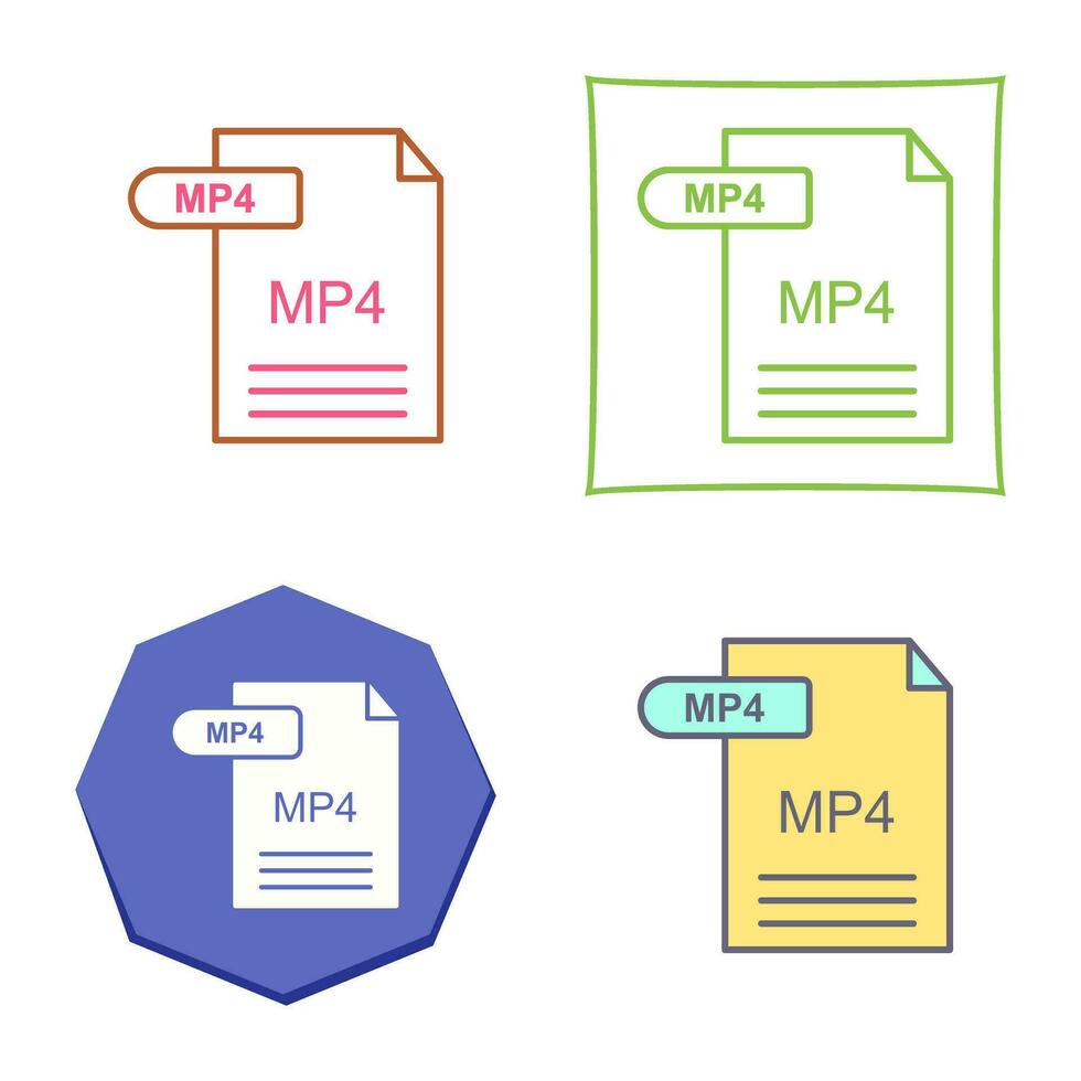 icono de vector de mp4