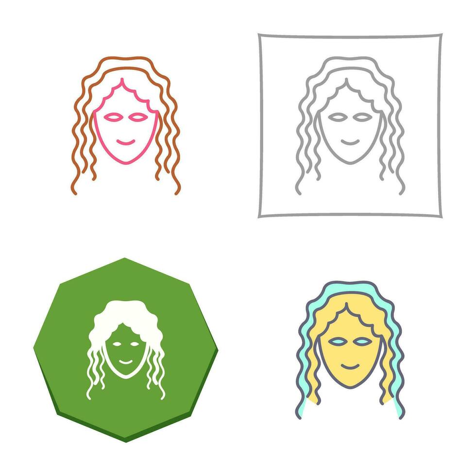 Hair Curly Vector Icon