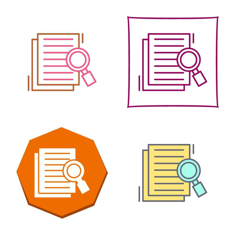 Details Looking Vector Icon