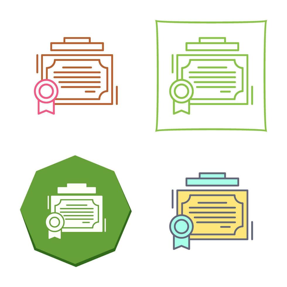 Certificate Vector Icon