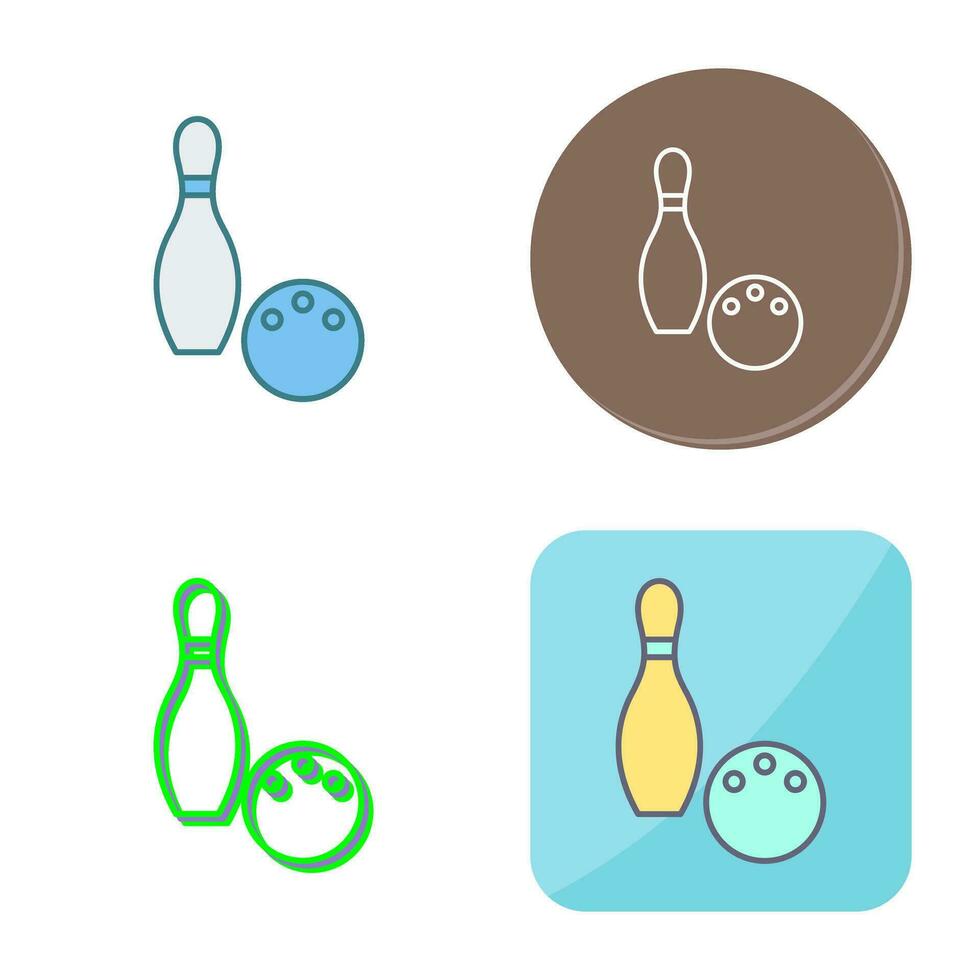 Unique Bowling Vector Icon