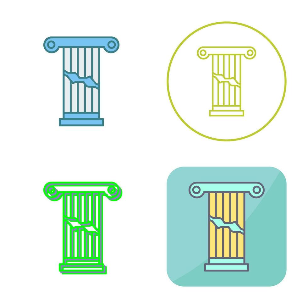 Broken Pillar Vector Icon