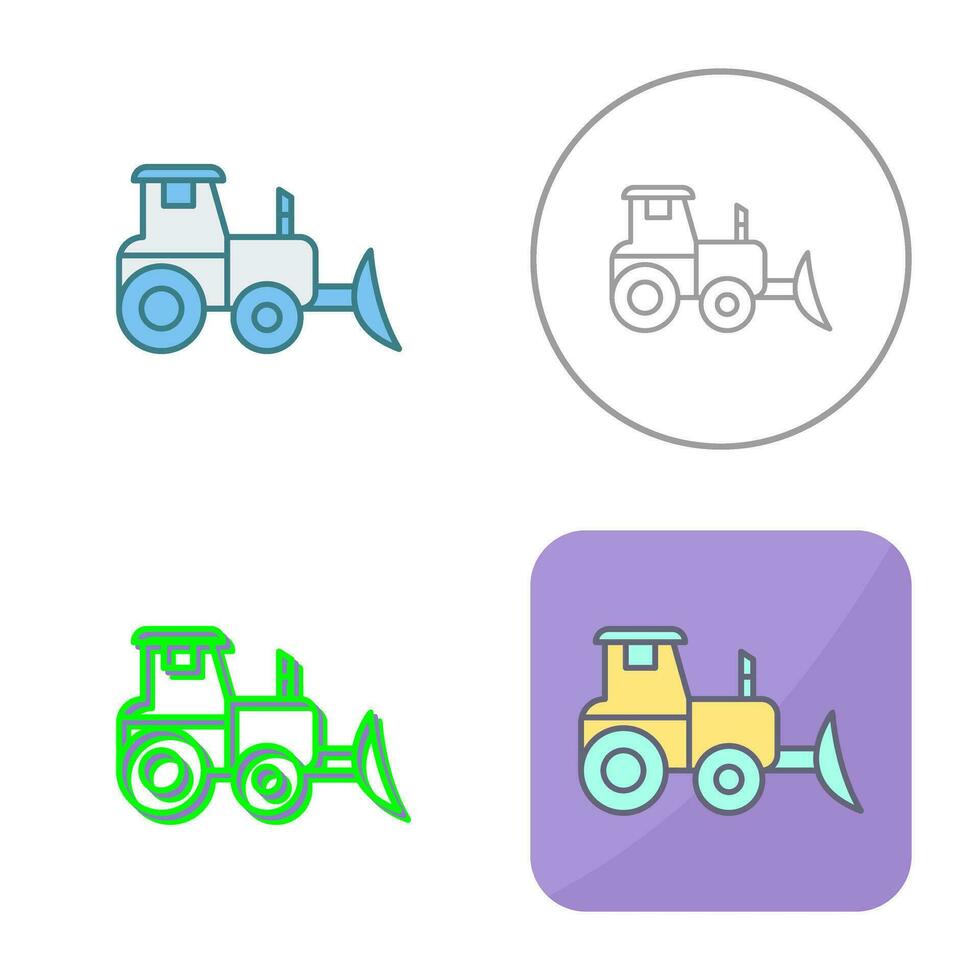 Industrial Tractor Vector Icon