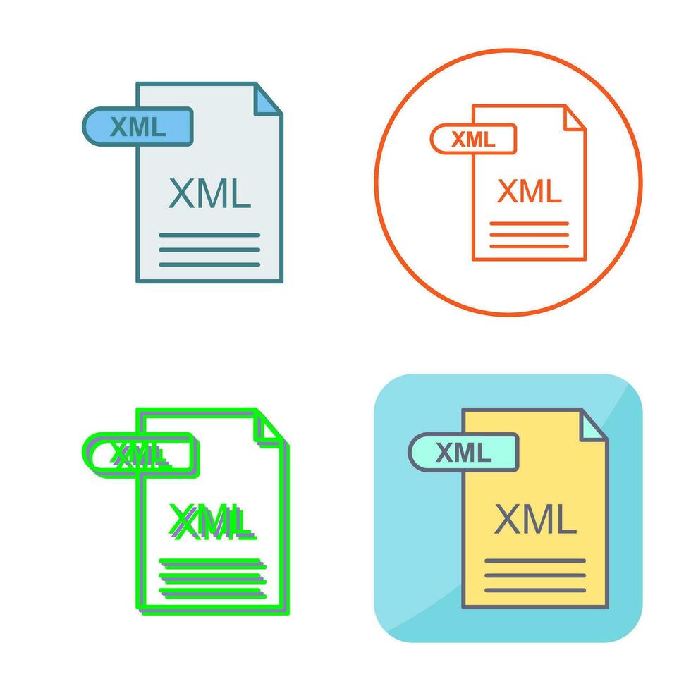 icono de vector xml