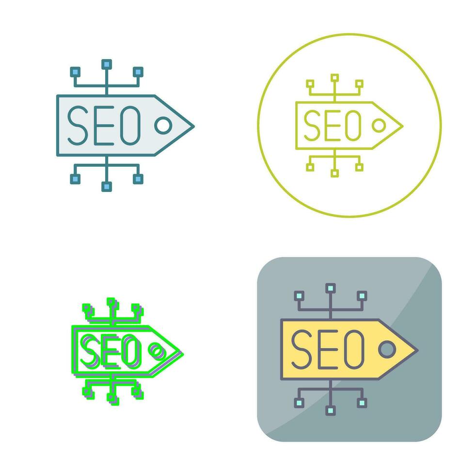 icono de vector de etiqueta seo