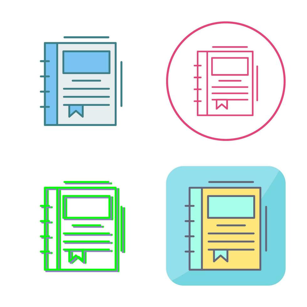 Spring Notebook Vector Icon