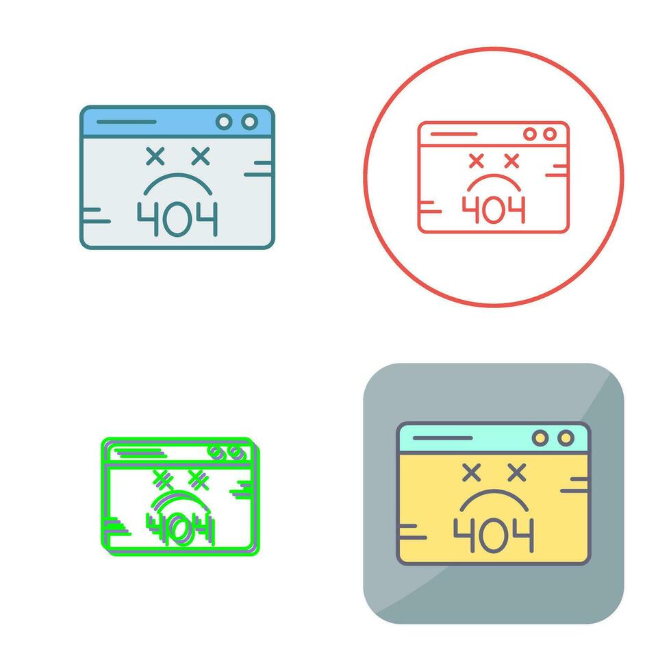 404 Error Vector Icon