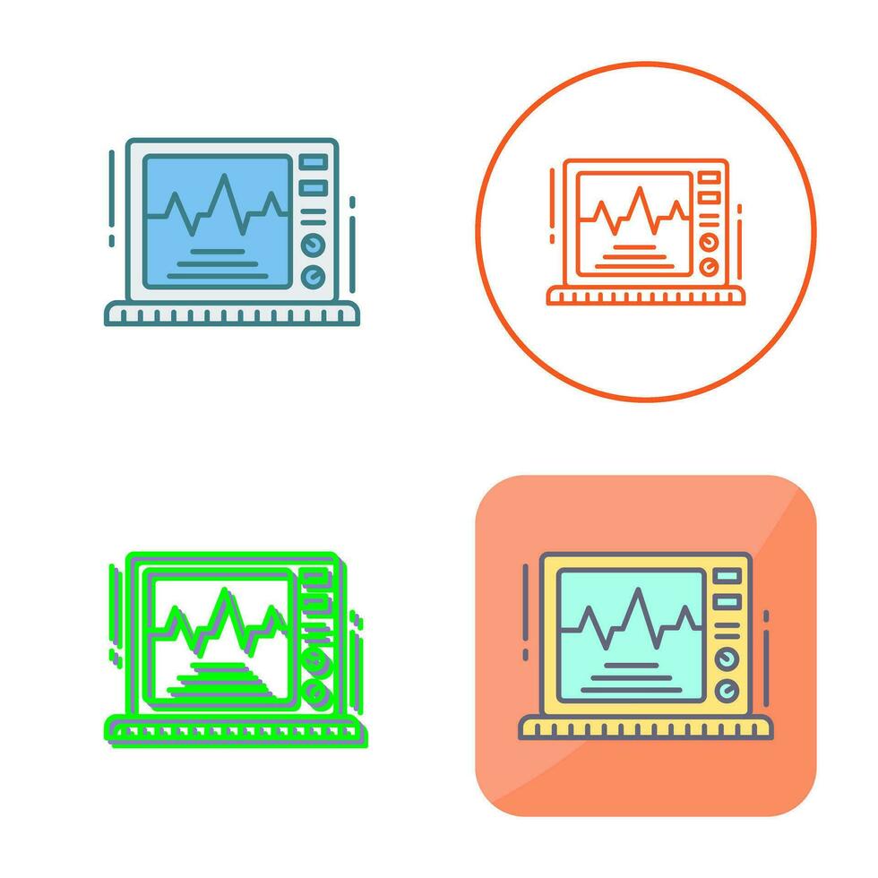 icono de vector de monitor de electrocardiograma