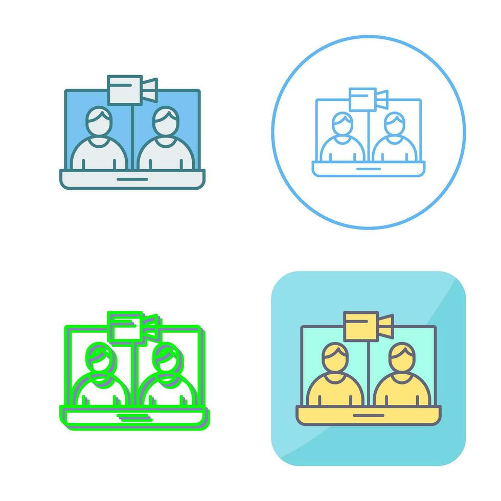 Video Conference Vector Icon