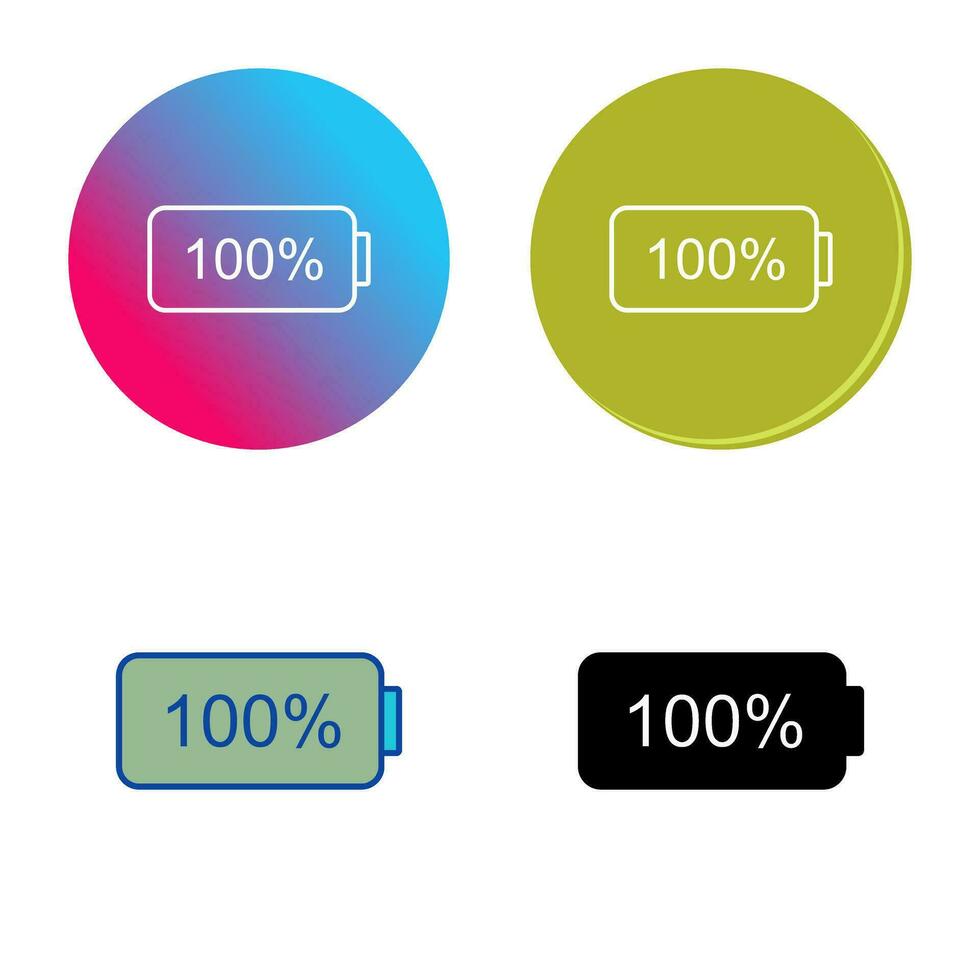 Unique Full Battery Vector Icon