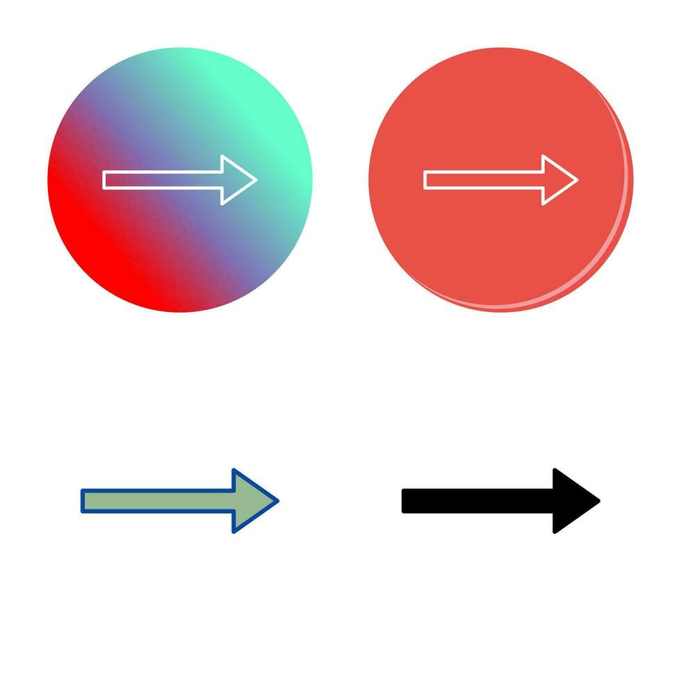 icono de vector de flecha derecha único