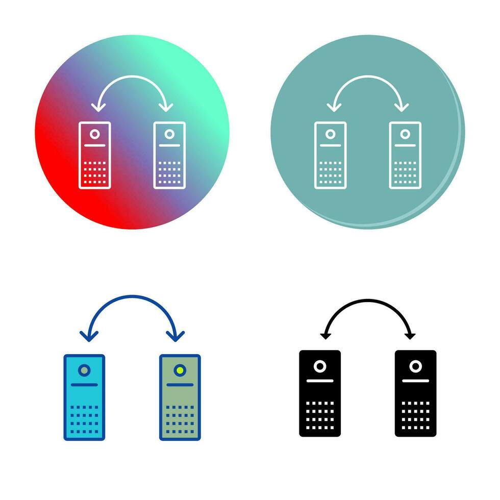 icono de vector de sistemas conectados únicos