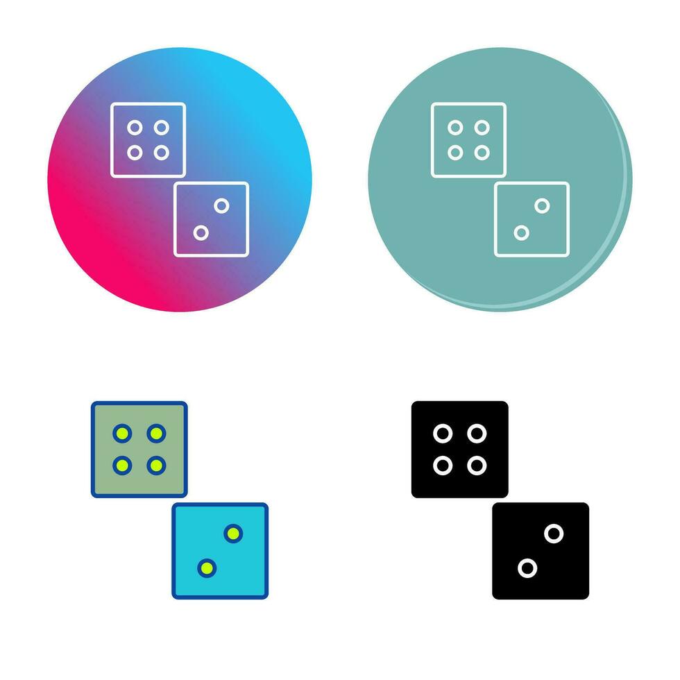 Unique Dice Vector Icon