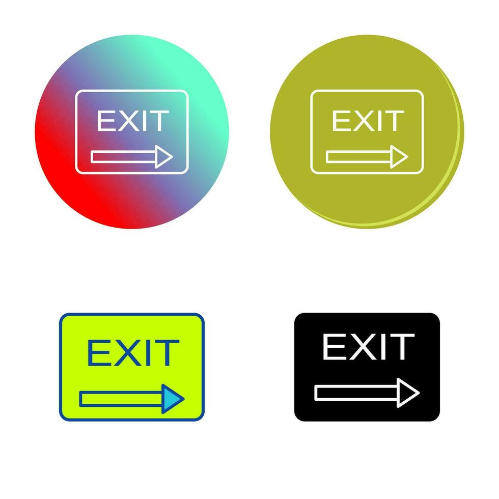 Unique Exit Vector Icon