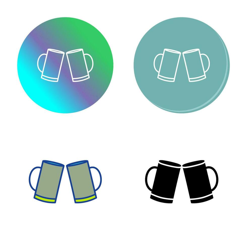 Beers Toasting Vector Icon