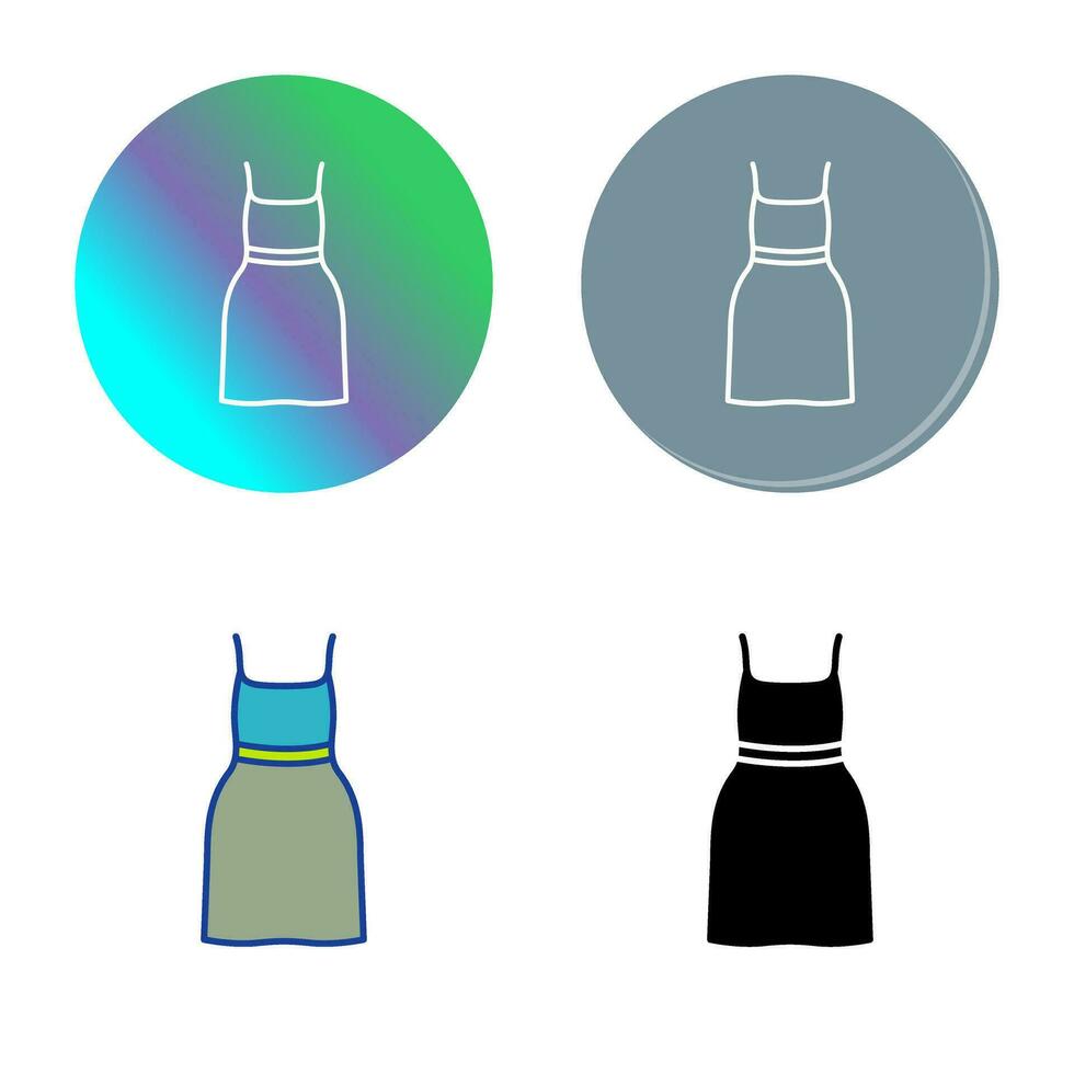 icono de vector de vestido de cóctel