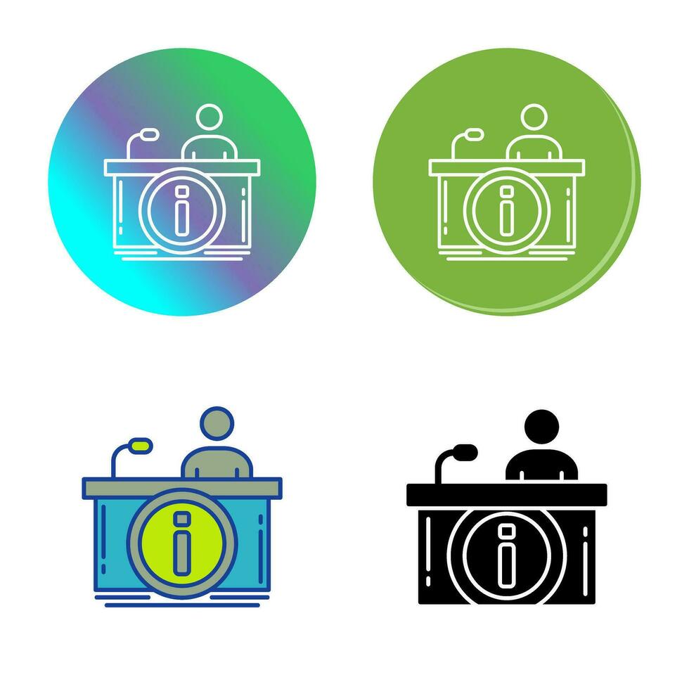 Information Desk Vector Icon