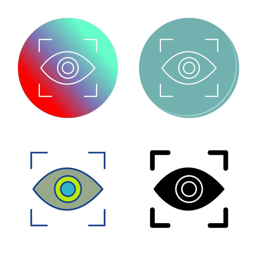 icono de vector de exploración ocular