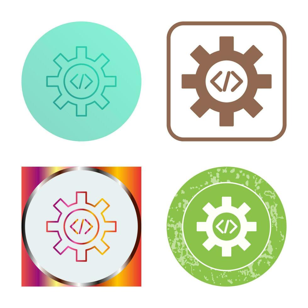Unique Code Optimization Vector Icon