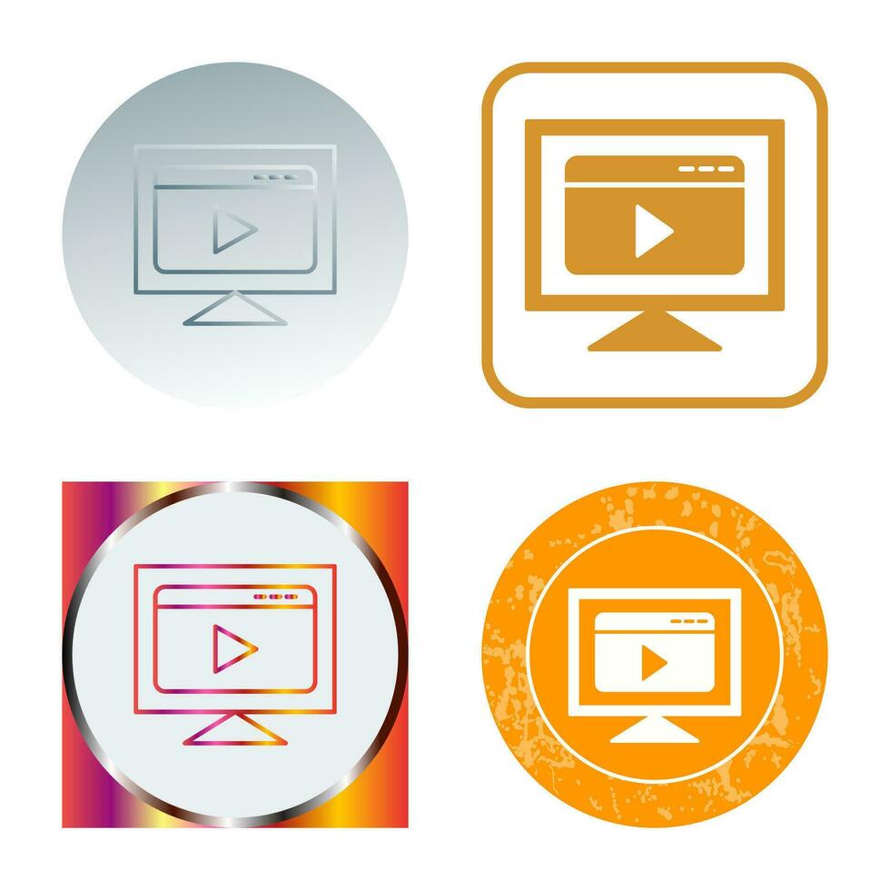 Video Streaming Vector Icon