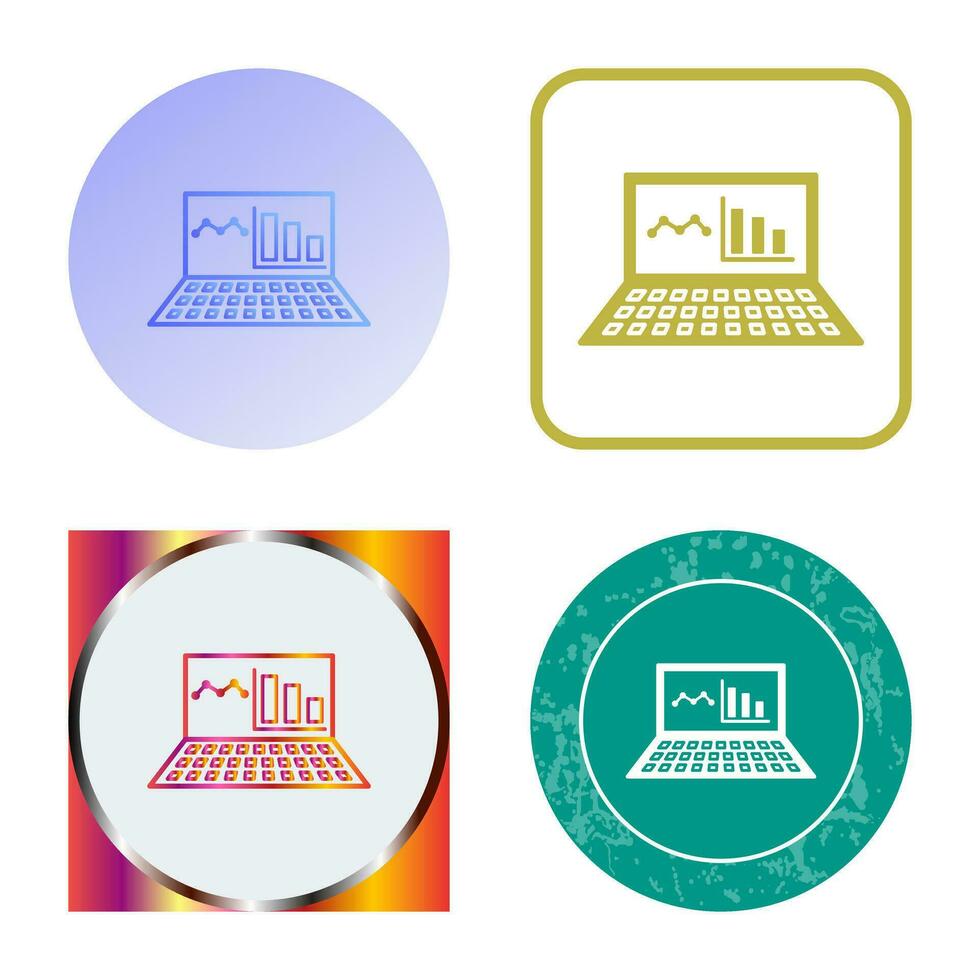 Unique Online Stats Vector Icon