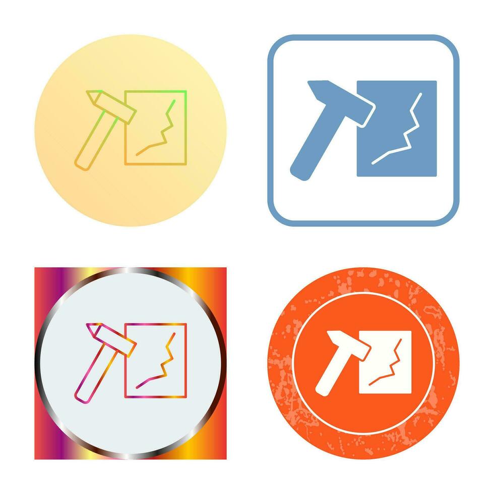 Unique Break Glass Vector Icon