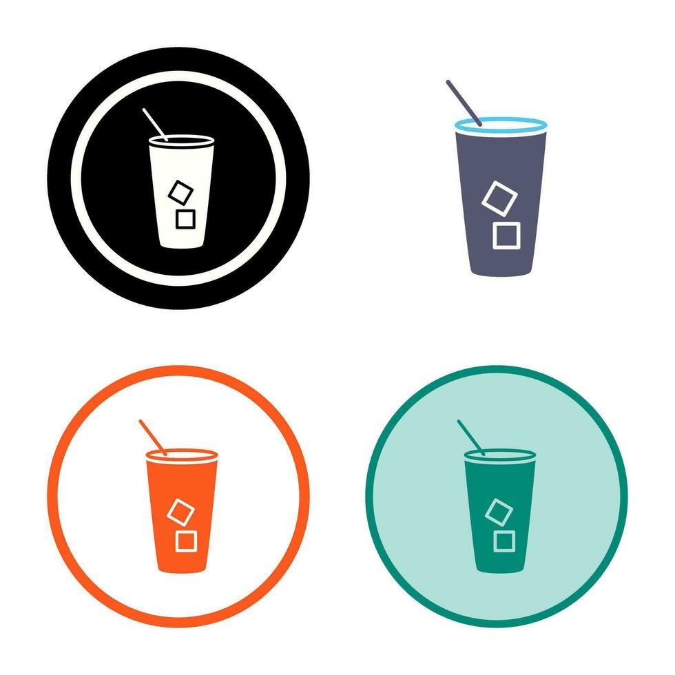 Iced Coffee Vector Icon