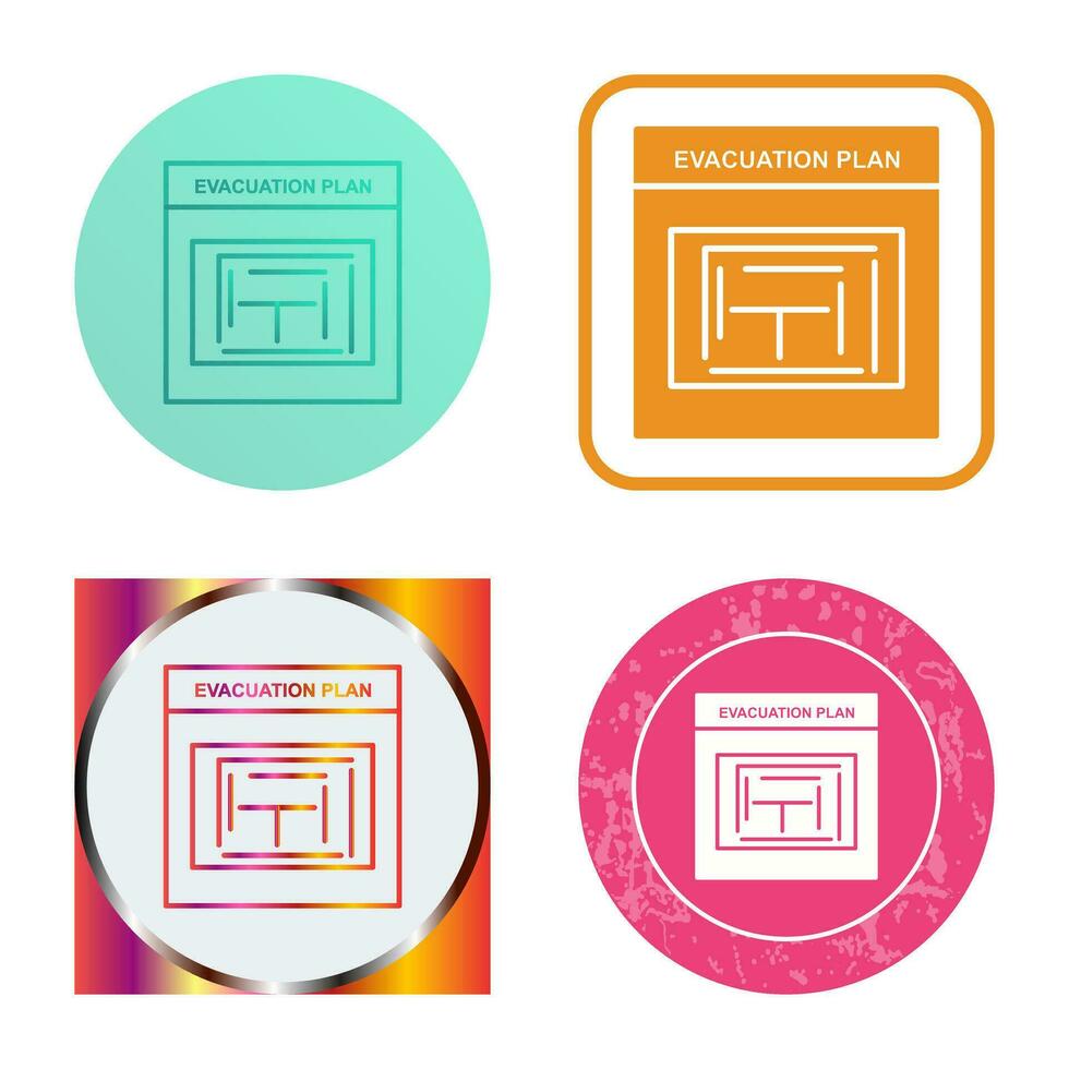 Evacuation Plan Vector Icon