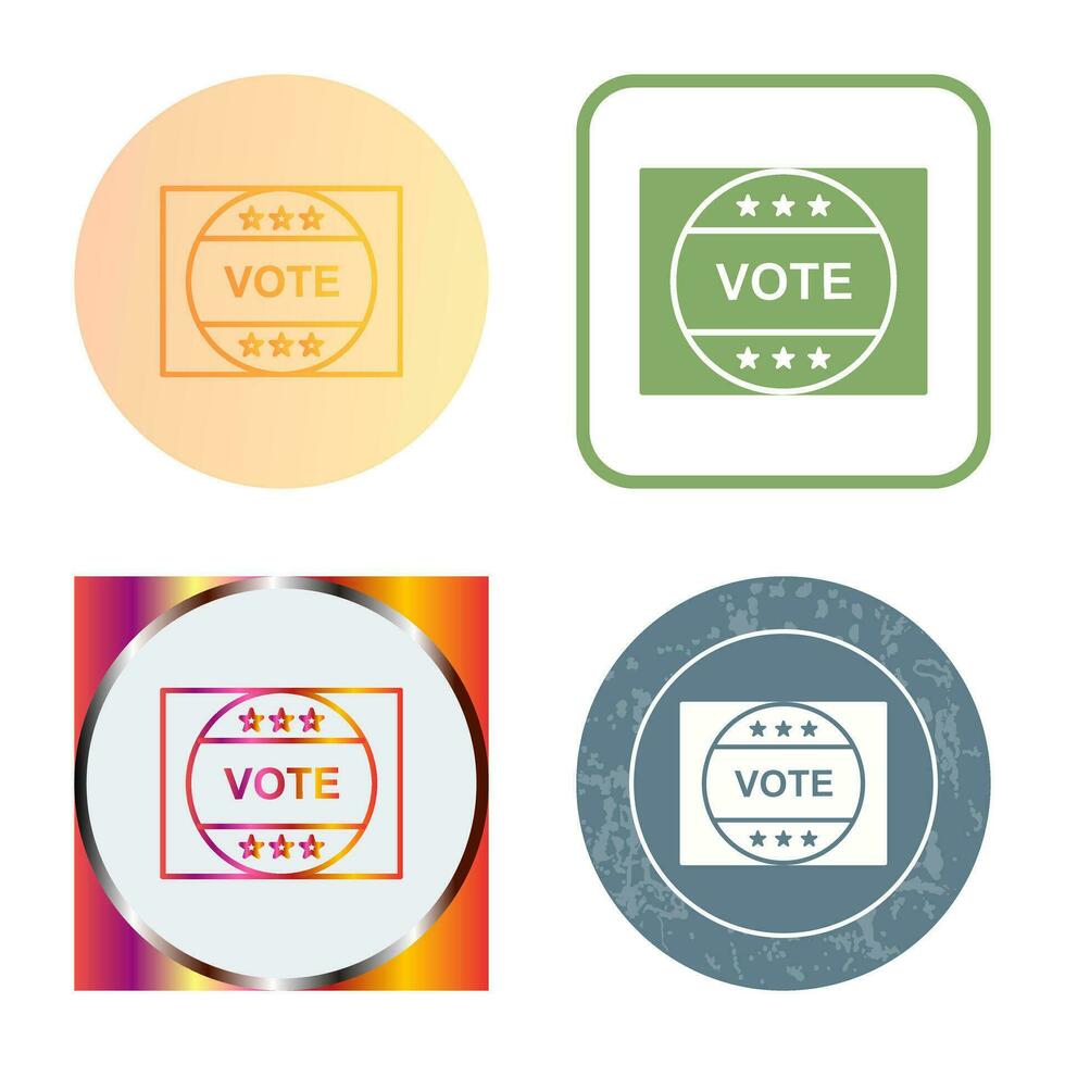 Vote Sticker Vector Icon