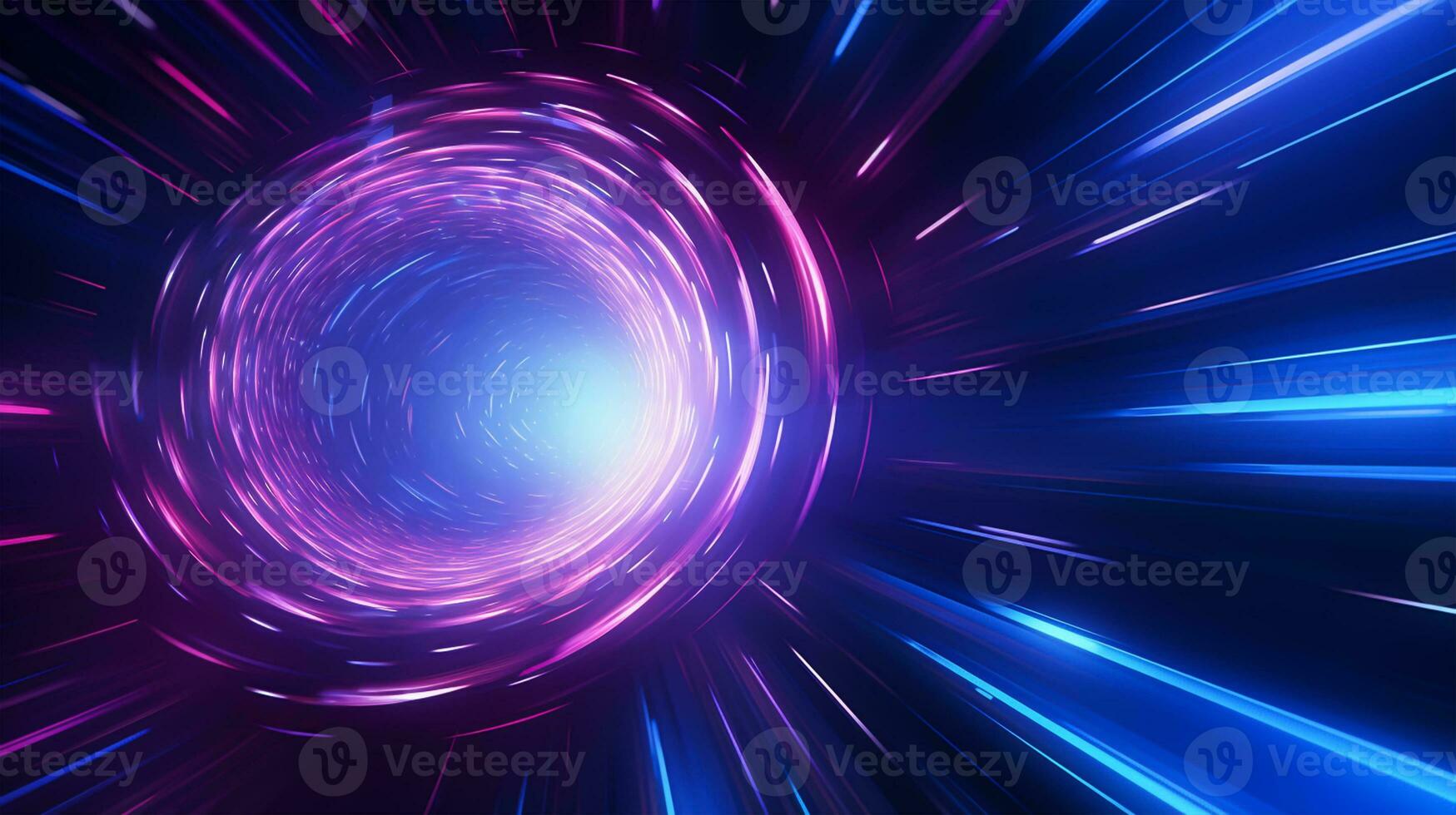abstract fast background with neon lights. Glowing spiral pattern. photo