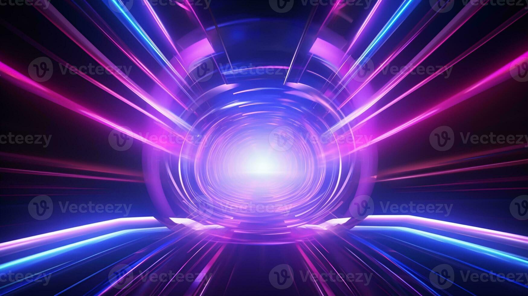 abstract background of speed motion in the tunnel with light rays. photo