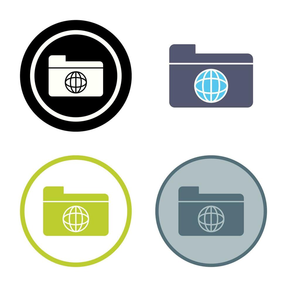 Unique Network Folder Vector Icon