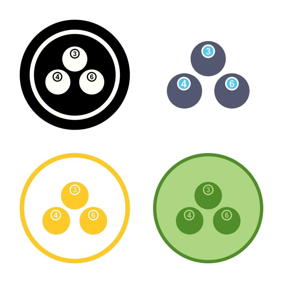 Unique Snooker Balls Vector Icon