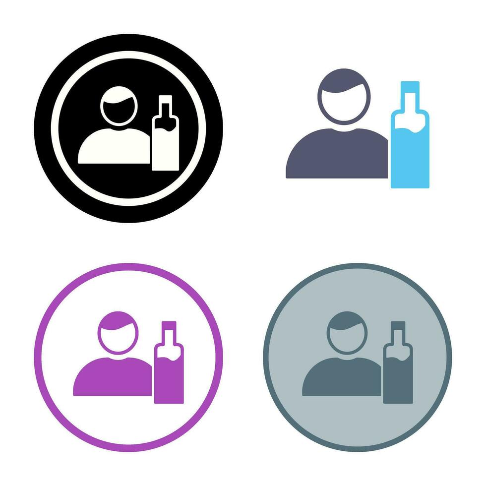 Unique Man And Drink Vector Icon