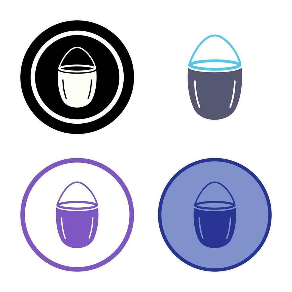 Unique Water Bucket Vector Icon