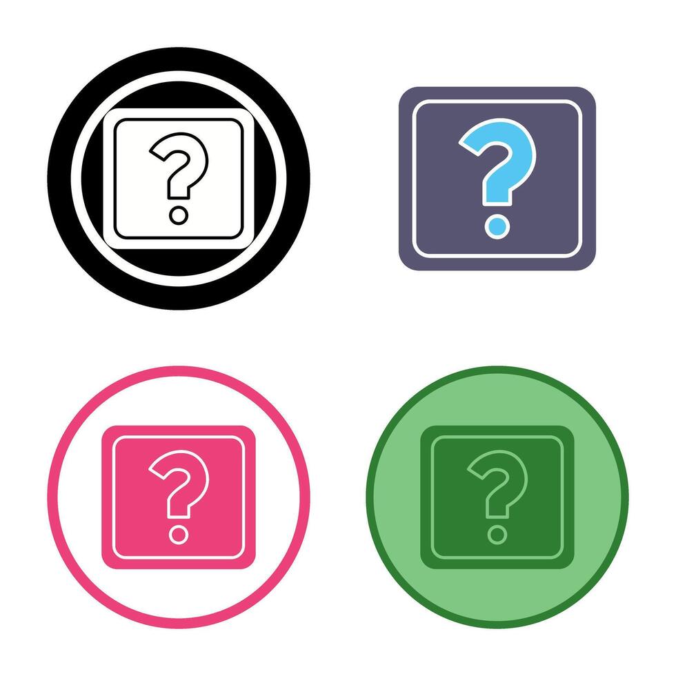 Unique Question Mark Vector Icon