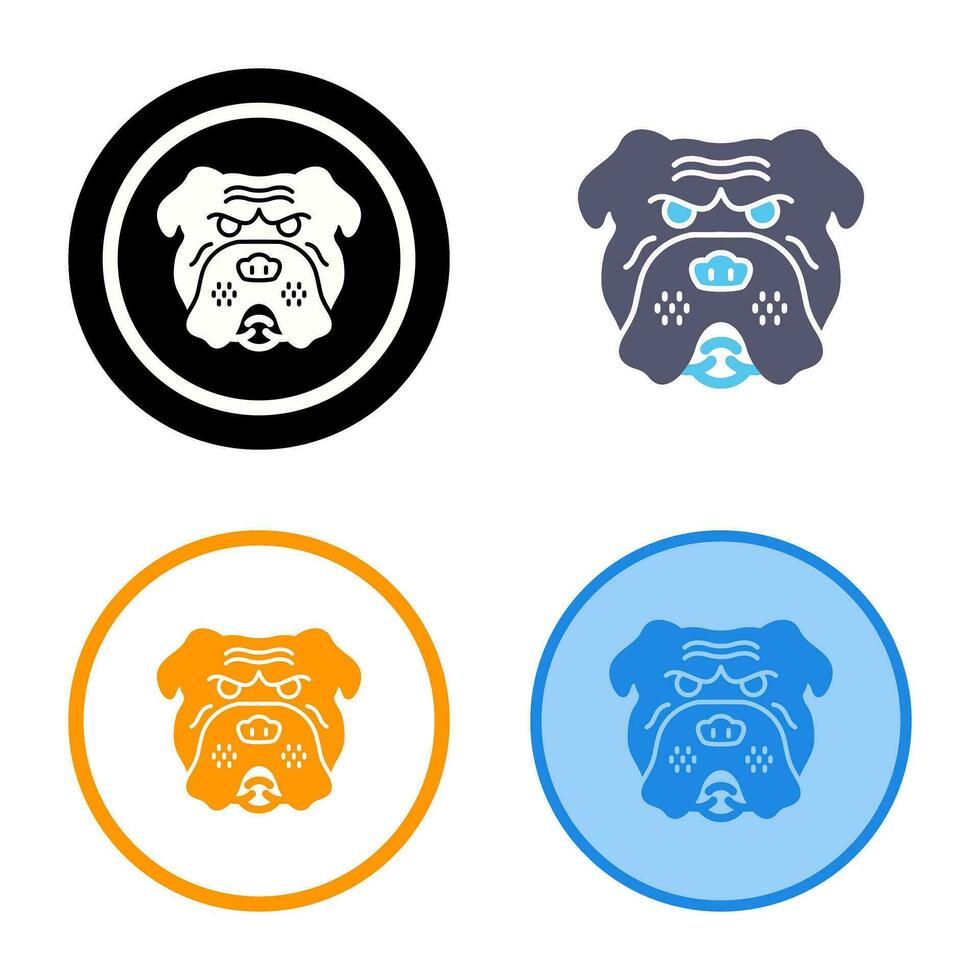 icono de vector de bulldog