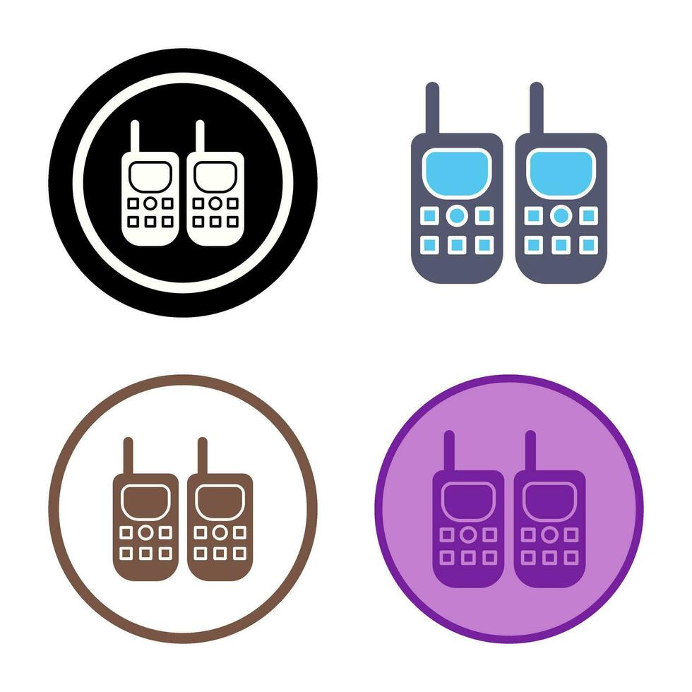 icono de vector de walkie-talkie