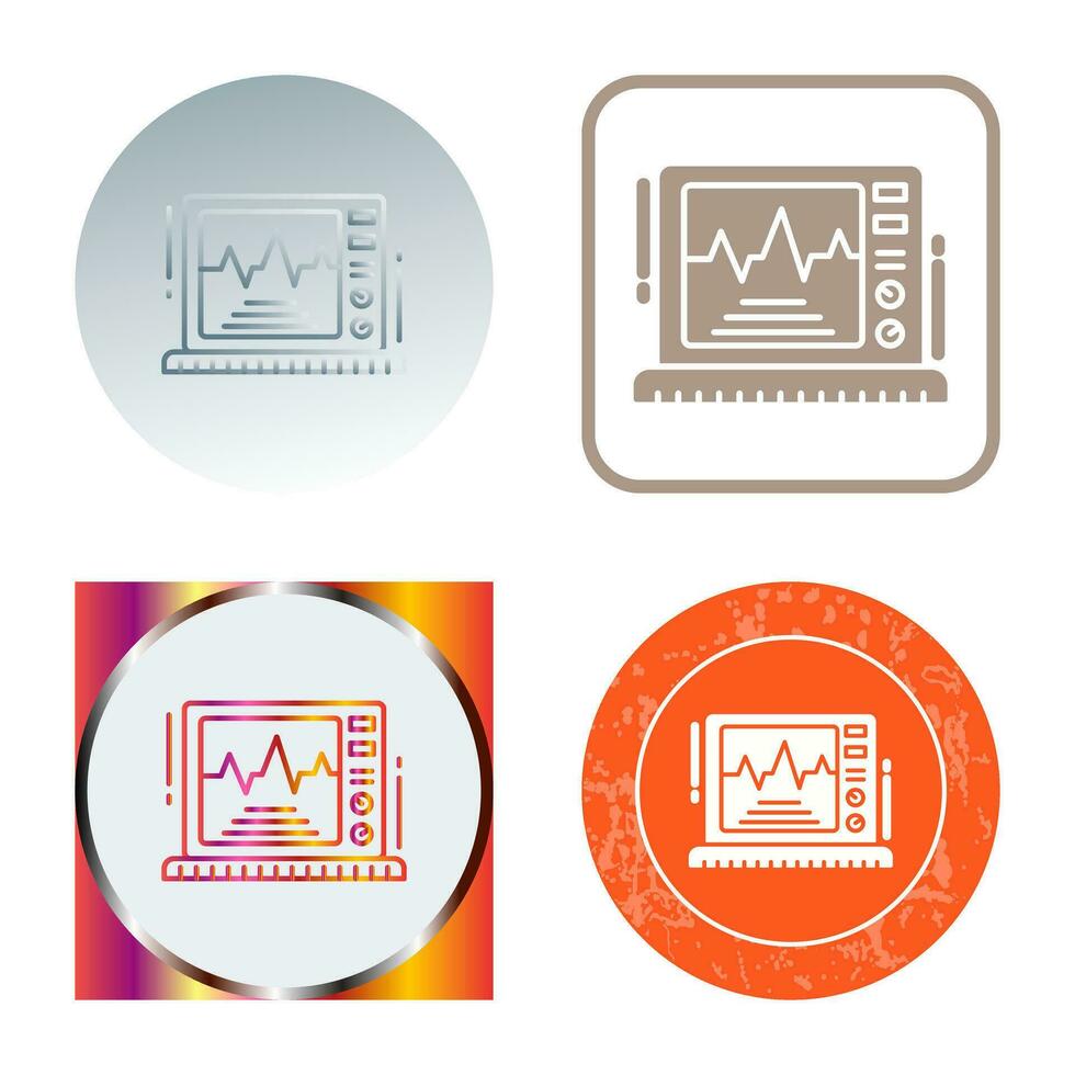 icono de vector de monitor de electrocardiograma