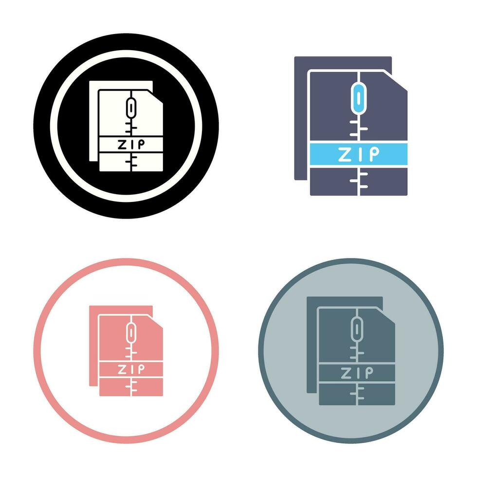 Zip File Vector Icon