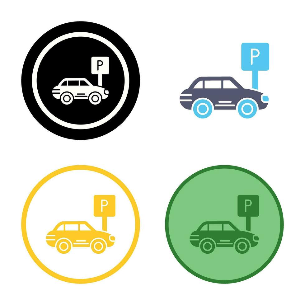 icono de vector de estacionamiento