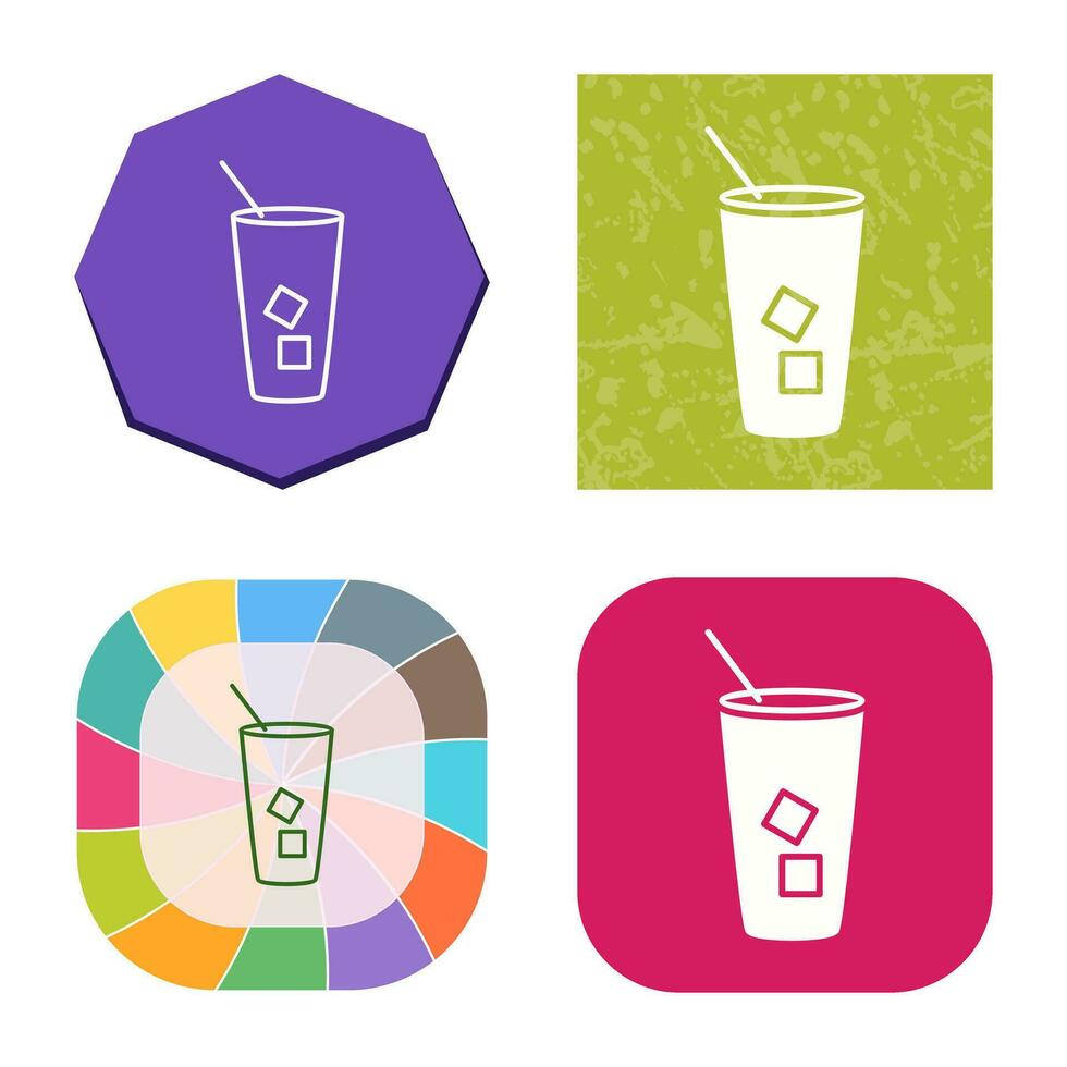 Iced Coffee Vector Icon
