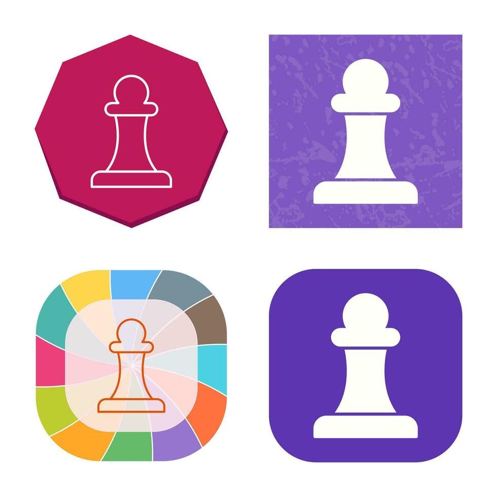 Unique Pawn Vector Icon