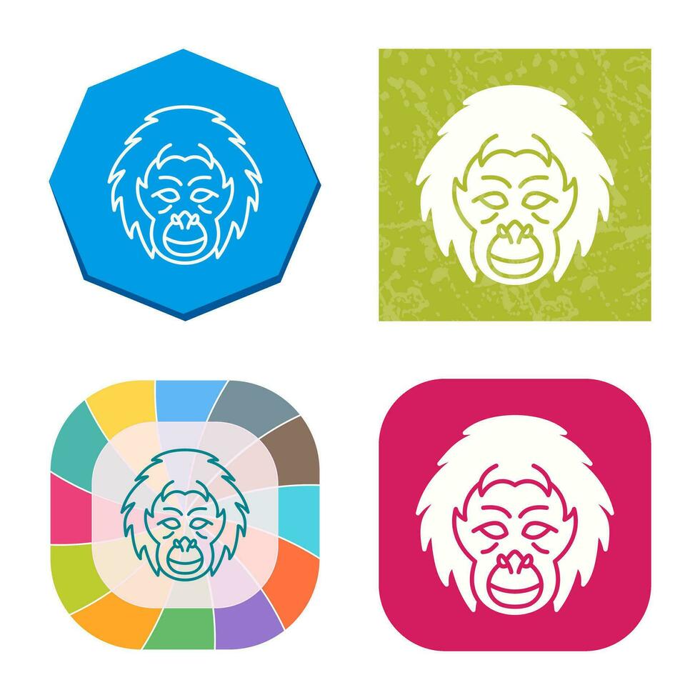 Orangutan Vector Icon