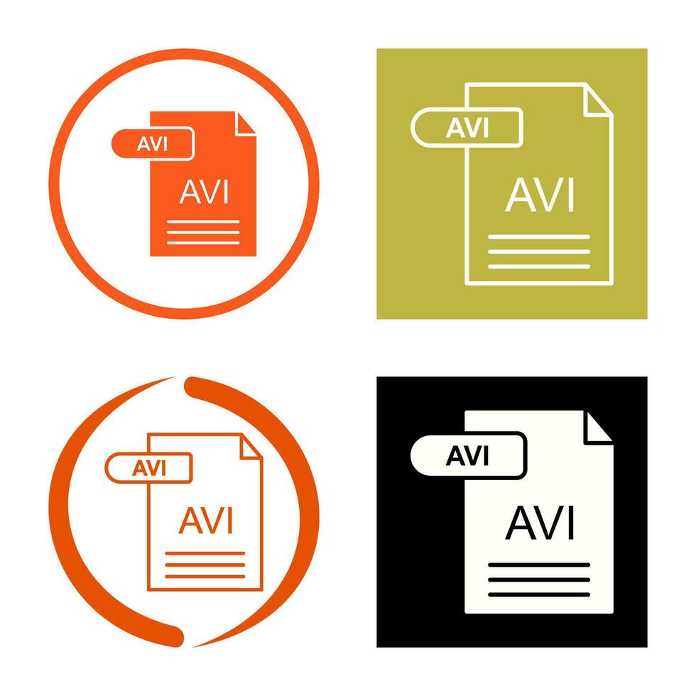 AVI Vector Icon