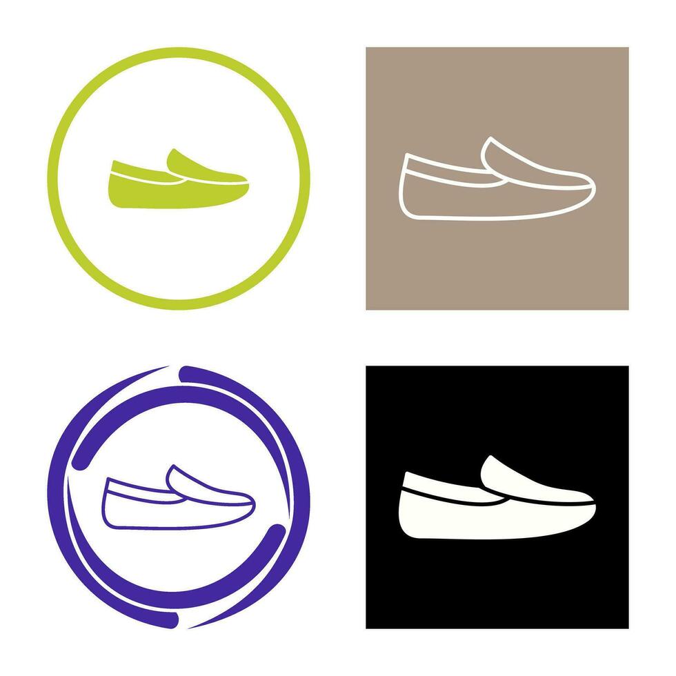 icono de vector de mocasines de hombres