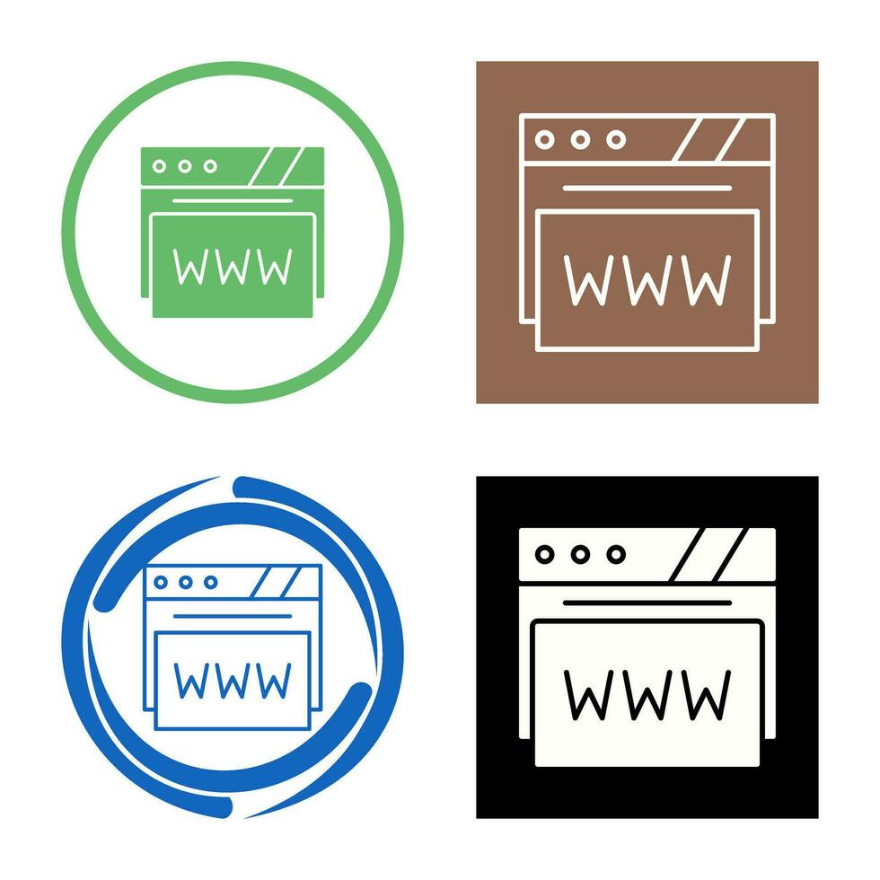 icono de vector de navegador web