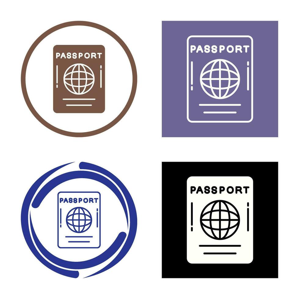 icono de vector de pasaporte