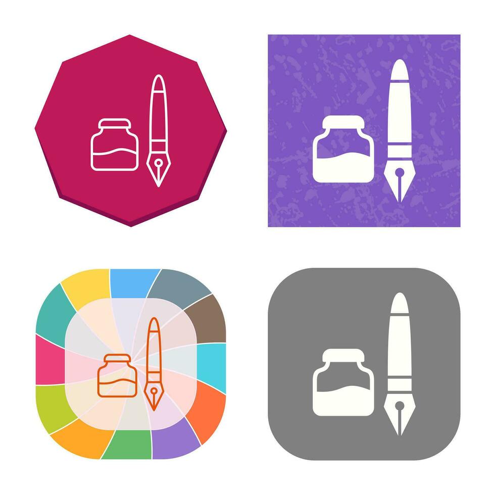 Ink and Pen Vector Icon